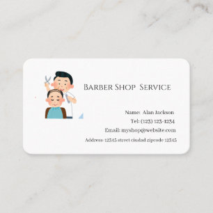 Barber Shop  Service Business Card