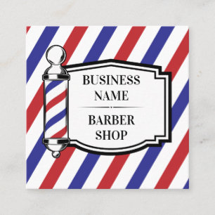 Barber Shop Square Business Card