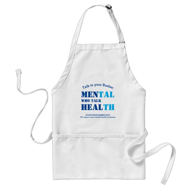 BARBER SHOP TALK Men's Mental Health PERSONALIZED Standard Apron (Front)