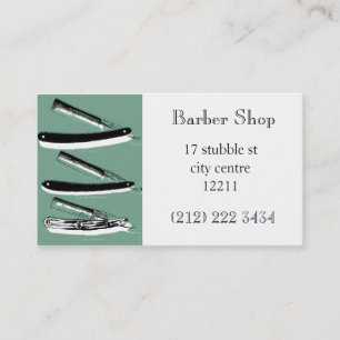 Barber shop themed business card