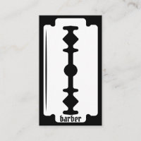 Barber Shop Vintage Razor Black and White Clear Bu