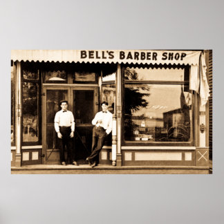 Barber Shop Vintage Retro Americana Poster