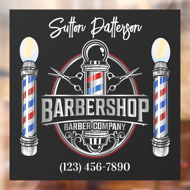 Barber Shop Window Cling (Sheet 2)