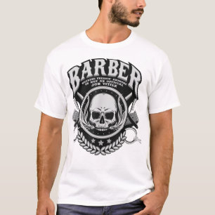 Barber Skull Freaking Awesome Job Hairstylist Gif T-Shirt