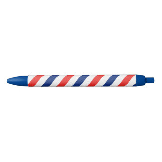 Barber Stripes Black Ink Pen