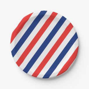 Barber Stripes Paper Plate