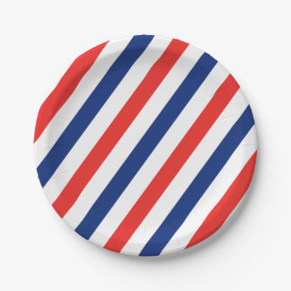 Barber Stripes Paper Plate