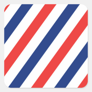 Barber Stripes Square Sticker