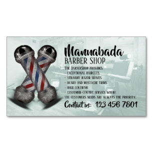 Barber supply shop custom photo 	Magnetic business card