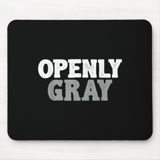 Barber Tees Ao Mens Funny &amp; Cute Openly Grey H Mouse Mat (Front)