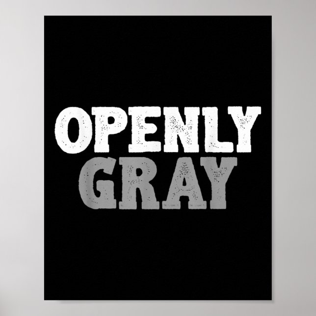 Barber Tees Ao Mens Funny &amp; Cute Openly Grey H Poster (Front)