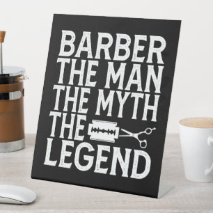  Barber The Man 2024 Pedestal Sign