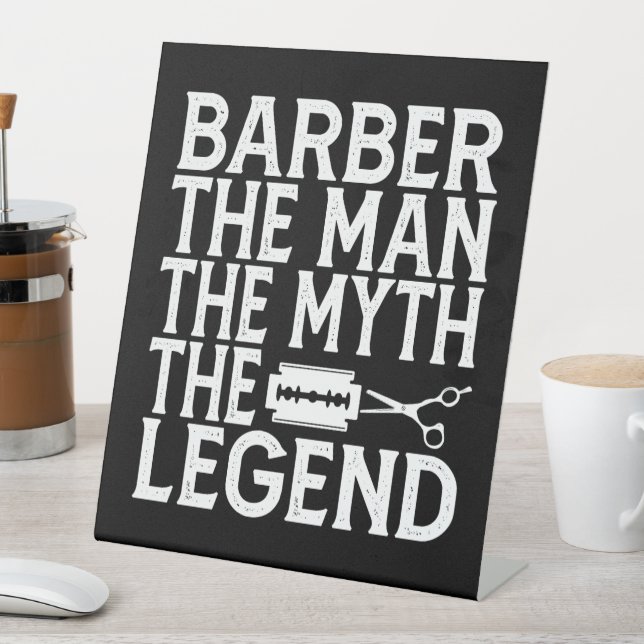  Barber The Man 2024 Pedestal Sign (In SItu)