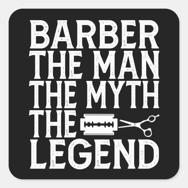  Barber The Man 2024 Square Sticker (Front)