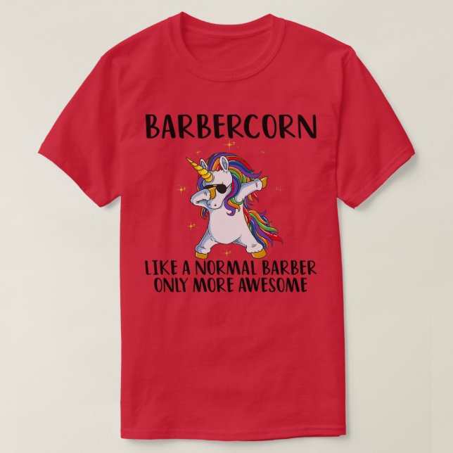 Barber Unicorn 3 T-Shirt (Design Front)