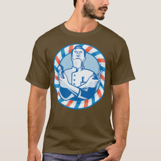 Barber With Clipper Hair Cutter and Scissors T-Shirt