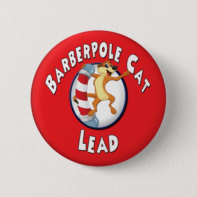 Barberpole Cat Badge -- Lead (Front)