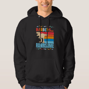 Barbers Are Awesome Barber Dinosaur Hair Stylist H Hoodie