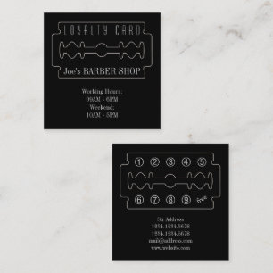 Barbers loyalty card elegance look