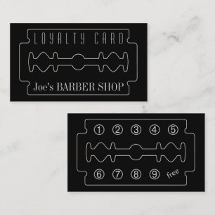 Barbers loyalty card elegance look