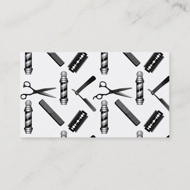 Barber's Shop Hairdresser Business Card (Back)