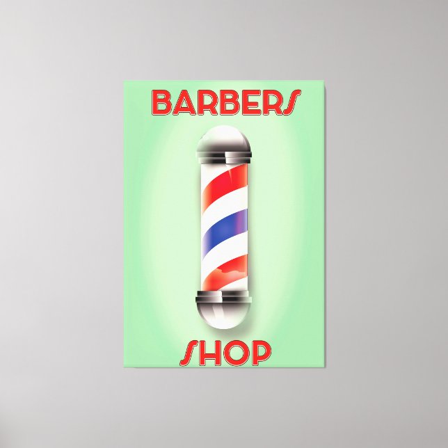Barbers Shop Vintage Pole Sign (Front)