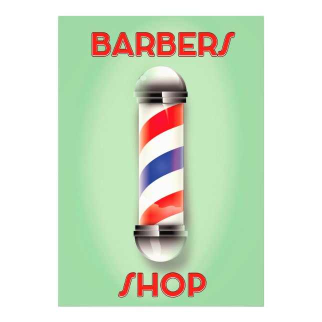 Barbers Shop Vintage Pole Sign (Front)