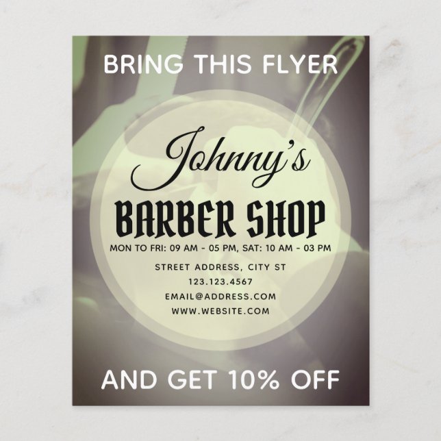 Barbers style professional  flyer (Front)