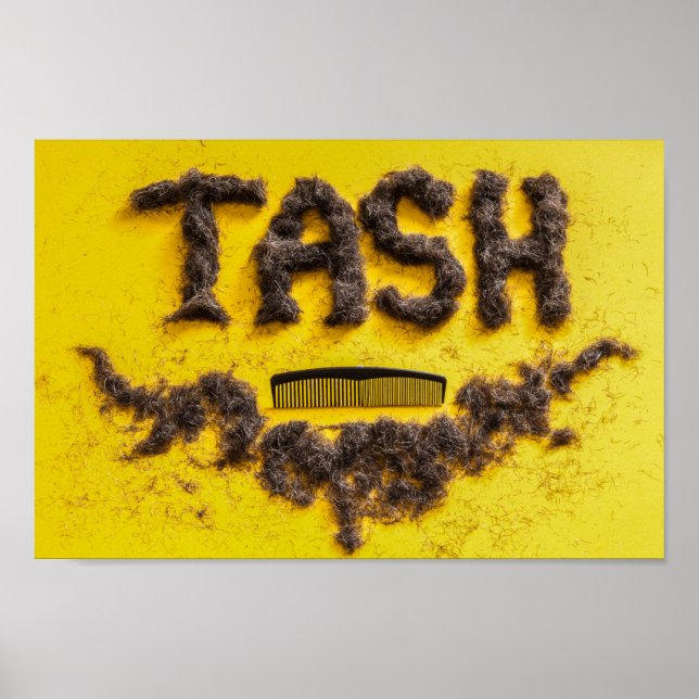 Barbers Tash symbol made from hair Poster (Front)