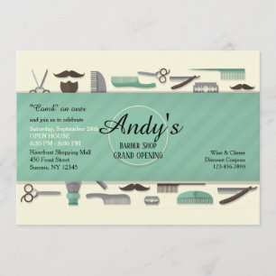 Barber's Tools Invitation