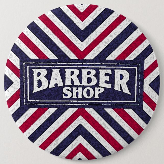 Barbershop 6 Cm Round Badge (Front)