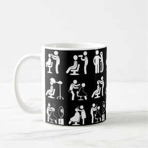 Barbershop Barber & Hairstylist Saloon Routine   Coffee Mug
