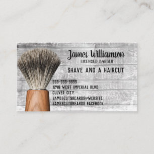 Barbershop Barber Stylist Shave Haircut  Modern Business Card