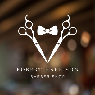 Barbershop Barber White Window Cling