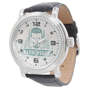 Barbershop blue jeans texture watch
