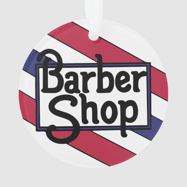 Barbershop Bold Ornament (Back)