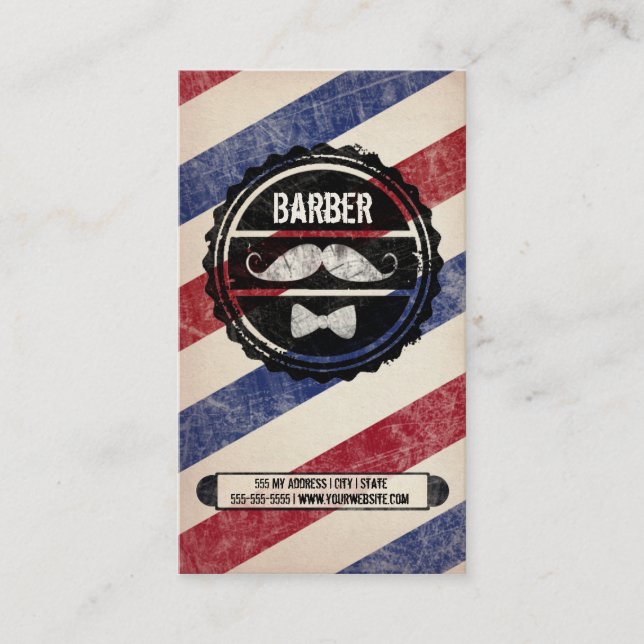 Barbershop Business Card (Front)