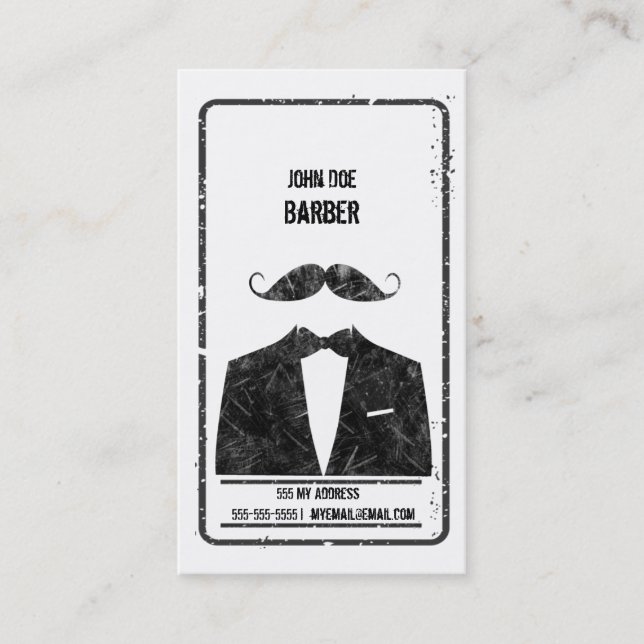 Barbershop Business Card (Front)