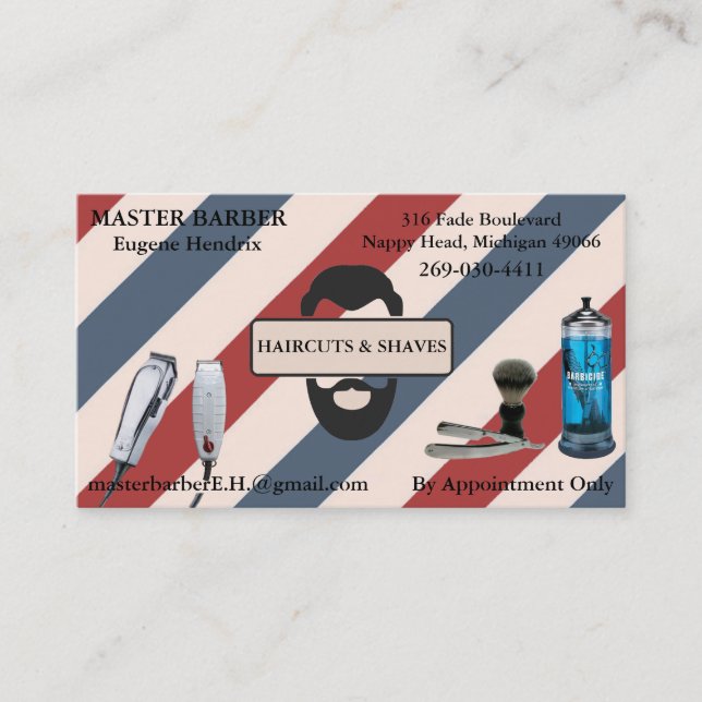 Barbershop Business Card (Front)
