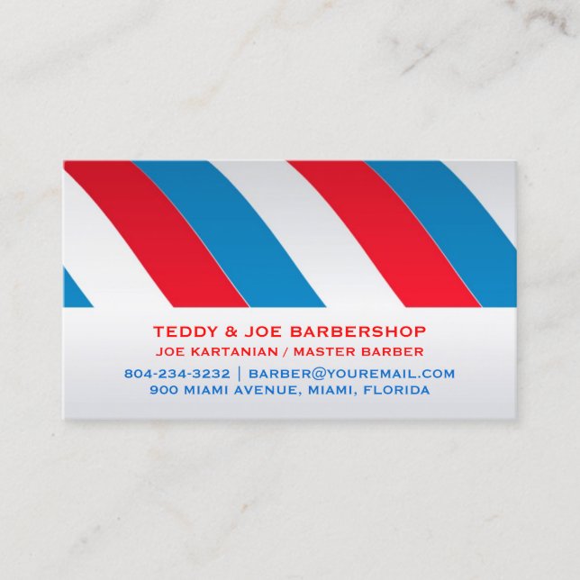 Barbershop Business Card (Front)