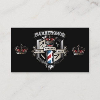 Barbershop Classic Logo Personalise Business Card