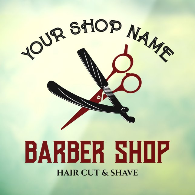 Barbershop Custom Walk In Window Cling (Sheet 3)