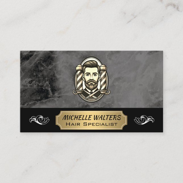 Barbershop Cuts | Mens Hair Care Business Card (Front)
