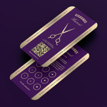 Barbershop Dark Purple Barber Loyalty Card
