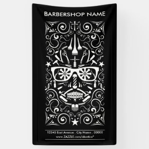 barbershop dia de los muertos banner