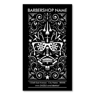 barbershop dia de los muertos 	Magnetic business card