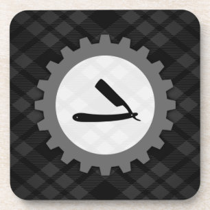 barbershop gear coaster