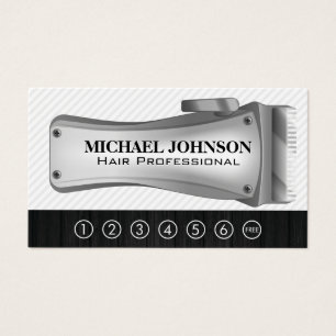 Barbershop Hair Clippers   Punch Card