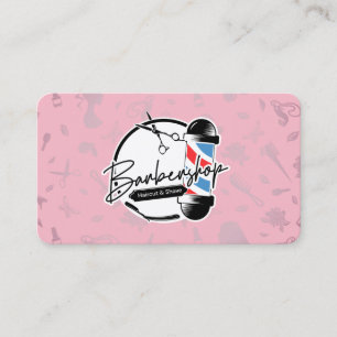 Barbershop Hair Cutting Tools Scissors Business Card