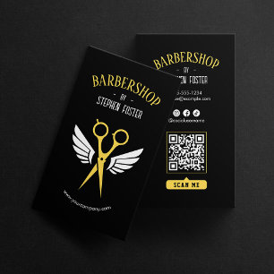 Barbershop Hair Hairdresser Barbershop Black Business Card